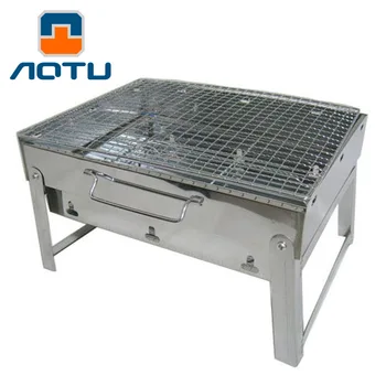 Large Stainless Steel Light Weight Folding Outdoor Barbecue Stove Camping Fishing Hiking BBQ Grill Backpacking BBQ Grill 345