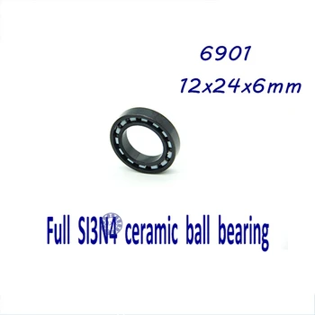 6901 full SI3N4 ceramic deep groove ball bearing 12x24x6mm full complement 61901 P5 ABEC5