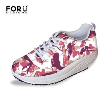 2017 Fashion Women Shoes Camouflage Slimming Lady Rocking Shoes increasing Trendy Health Lady Beauty Lace-up Wedges Swing Shoes