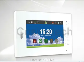 Friendly interface 7 inch touch screen burglar alarm system,IOS Android APP SMS Smart home security anti-theft GSM alarm system