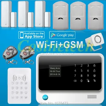 G90B Smart home alarm system IOS&Android APP controlled Wifi Alarm system with GSM,GPRS,RFID alarm system for home,office,shop