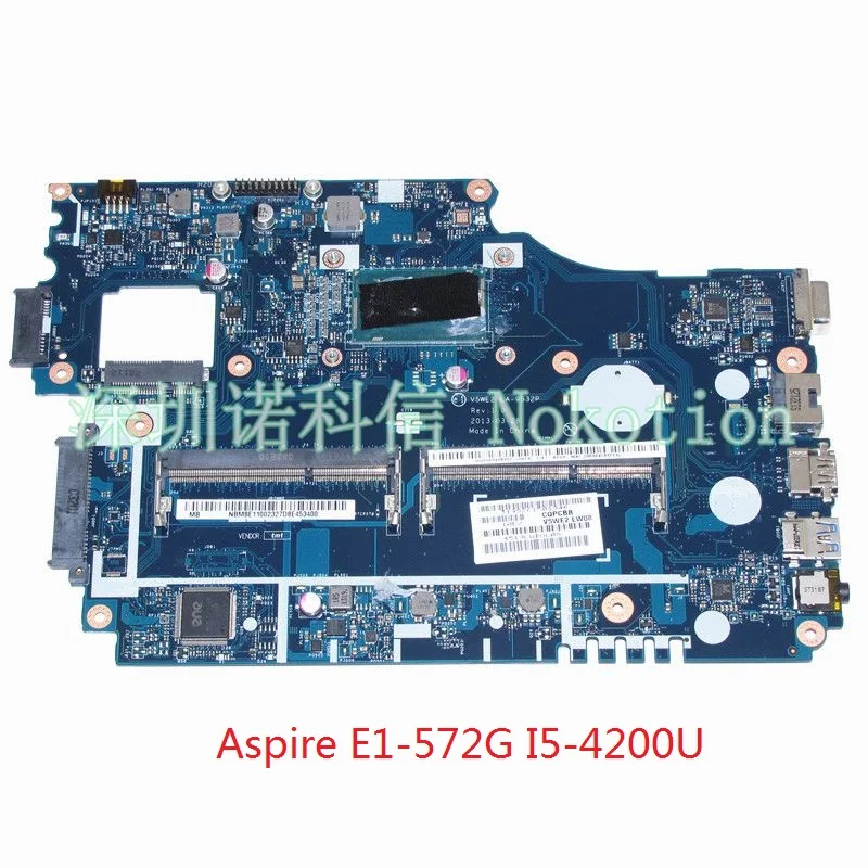 V5WE2 LA-9532P NBM8E11002 NB.M8E11.002 For acer aspire E1-532 E1-572G Laptop motherboard SR170 I5-4200U warranty 60 days