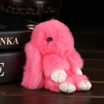 Hot Sell 15cm kawaii Cute Small Rabbit Pendant Stuffed Animals Keychain Girl Birthday Gift Plush Toys for Children Kids Toys