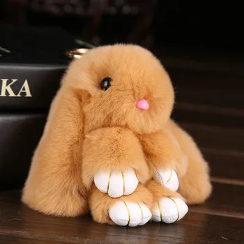 Hot Sell 15cm kawaii Cute Small Rabbit Pendant Stuffed Animals Keychain Girl Birthday Gift Plush Toys for Children Kids Toys