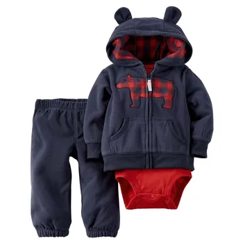 2017 New kids newborn casaco infantil Winter bebes sets baby hoodies shirt pants set Long sleeve roupas baby clothing set