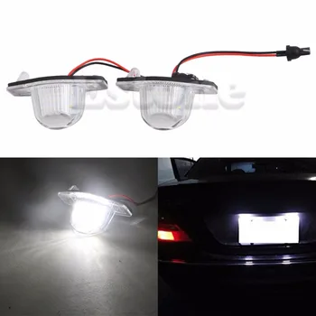 2x White License Plate Light 18-SMD for Honda CRV Fit For Jazz For Crosstour For Odyssey Auto Lamp