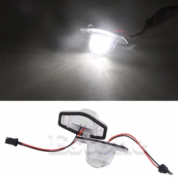 2x White License Plate Light 18-SMD for Honda CRV Fit For Jazz For Crosstour For Odyssey Auto Lamp