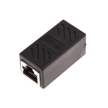 UN2F Practical 2pcs RJ45 Female to Female Network Ethernet LAN Connector Adapter Coupler free drop shipping