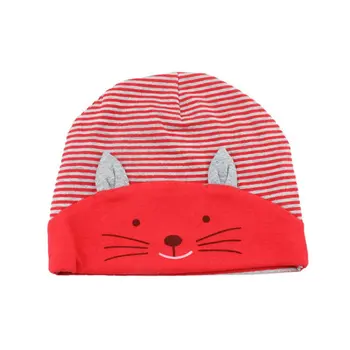 Baby Girl Boy Beanie Hats Toddler Infant Cute Cat Casual Knit Cotton Print Caps Apparel Accessories
