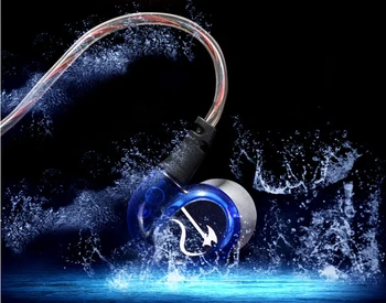 2017 Newest Waterproof Headset Earphones HIFI Super Bass Headphones with Mic Sport Running Headset Ear Hook Sweatproof Earbuds