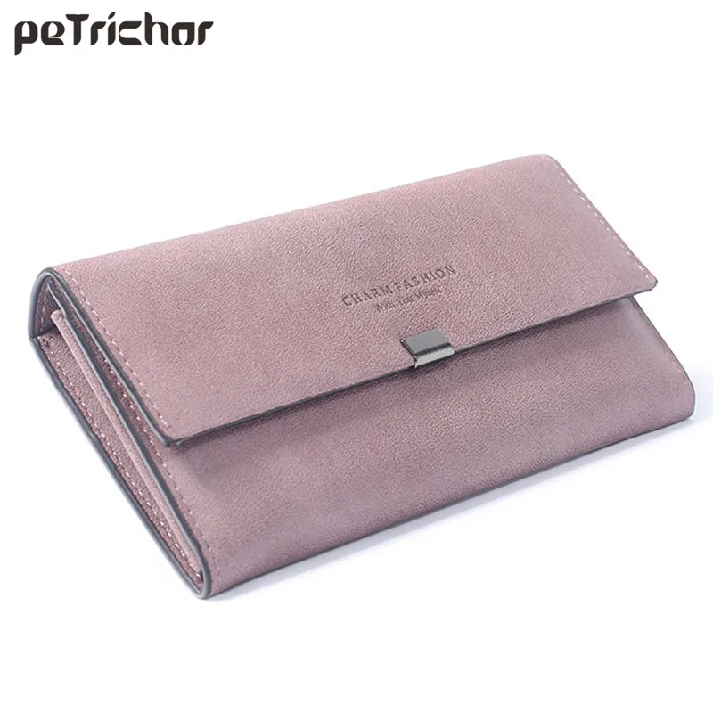Women Long Wallets Letter Standard Hasp Money Purse Fashion Style Card Holder Synthetic Leather Clutch Bag Female