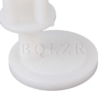 6Pairs Toilet Seat White Screws 0.9cm screw tip Full Set Bath Bathroom Hinges BQLZR