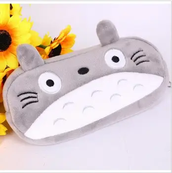 2016 Kawaii Japan TOTORO Leather Coin Purse Cosmetics Purse Bag Wallet School Pencil Bag Pen Case Stationery Promotional Gifts