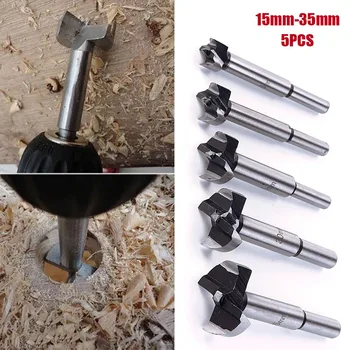 15-35mm Forstner Auger Drill Bit Set Round Shank Wood Tools Forstner Tips Hinge Boring Woodworking Hole Saw Cutter
