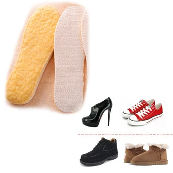 Winter Super Comfortable Imitation Wool Thermal Insulation Shoe Pad and Male Female Shoe Pad Thickening Warm Snow Boots Insole