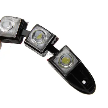 1Pair High Power LED Gluttony snake Daytime Running lights 6smd DRL Waterproof Car Auto Decorative Flexible LED Strip Fog lamps
