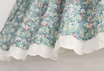 Cielblue Brand Summer Classical Female Child Flowers Cotton Girl Dress Lace Flounce Children Clothing