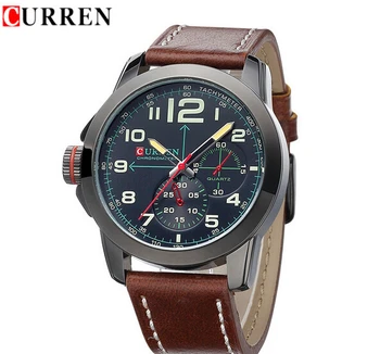 New Original CURREN Mens Watches Top Brand Luxury Leather Strap Quartz Sports Watch Relogio Masculino Noctilucent Wristwatches