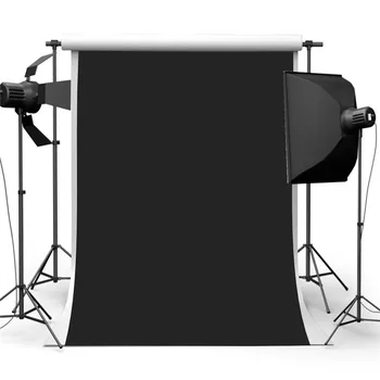 5x7ft Thin Vinyl Black Photography Background For Studio Photo Props Plain Black Photographic Backdrops cloth 1.5x2.1m