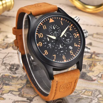 BENYAR Luxury sports watch fashion waterproof 30M leather original military men wristwatch quartz-watch Clock relogio masculino