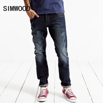 SIMWOOOD 2016 autumn and winter men's jeans cotton slim  male casual trousers SJ6025