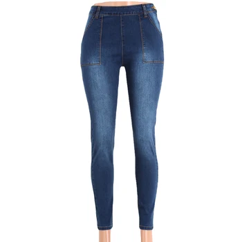 Vintage Boyfriend Jeans For Women 2017 Winter Long Pants Pockets Button Fake Zippers Washed Women Jeans Skinny Sexy Pencil Pants