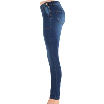 Vintage Boyfriend Jeans For Women 2017 Winter Long Pants Pockets Button Fake Zippers Washed Women Jeans Skinny Sexy Pencil Pants