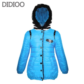 Children winter coats for girls overcoat child parka warm outwear for kids clothes thicken girl cotton-padded jacket 4-12 years