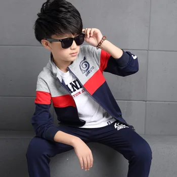 Sports Clothing Sets for Boy Tracksuits Children Autumn Suits Long Sleeve Casual Kid Clothes Sets Infant Spring 4-12 Active Sets
