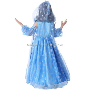 Baby Girls Princess dress cartoon cosplay girl hooded dresses,kids princess dress fancy dress costume