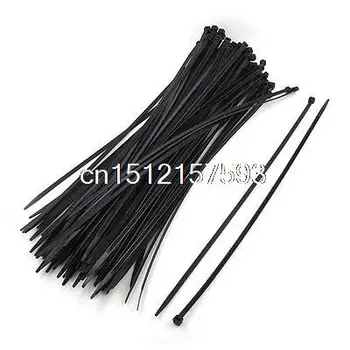 Self-Locking Black Nylon Cable Zip Wire Tie 5.2mm x 400mm 100 Pcs