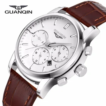 GUANQIN Brand multifunctional watch Luxury Men Sport Quartz Watch Mens Military Luminous Analog Watches male casual clock hours
