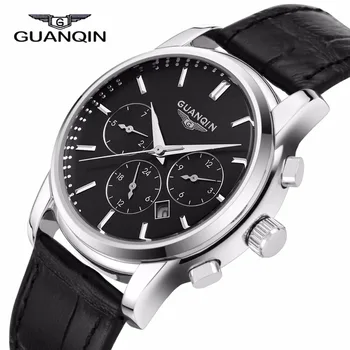 GUANQIN Brand multifunctional watch Luxury Men Sport Quartz Watch Mens Military Luminous Analog Watches male casual clock hours