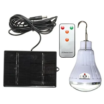 Portable LED Solar Light Bulb 20led Hooking Lamp Outdoor Solar Panel Camping Lamp Garden Travel Lighting with Remote Control