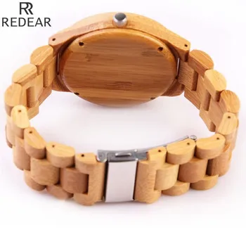 REDEAR902 all bamboo material luxury men's watch, watch of wrist of high-end brands, fashion quartz watch, archaize casual watch
