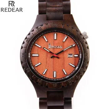 REDEAR912 all bamboo material luxury men's watch, watch of wrist of high-end brands, fashion quartz watch, archaize casual watch