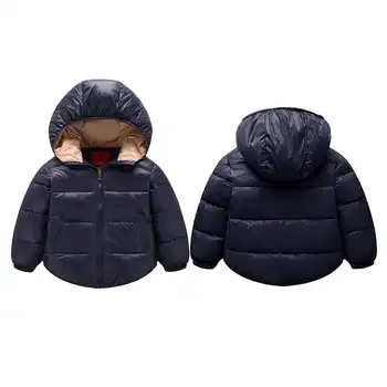 New Fashion 5 Colors Babies Boys Girls Autumn Winter Thick Type Cotton Coats Jackets Kids Hooded Warm Overall Outerwear Clothes