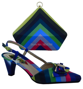 MF715-34, Fashionable lady Shoes Matching Bag set Italian Shoes and Bag set African high hell Shoes match bag set