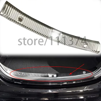 Nulla Interior Inner rear bumper protector frame Cover trim For Mercedes benz E class 2016 chrome Stick Car Styling LHD 1 pcs