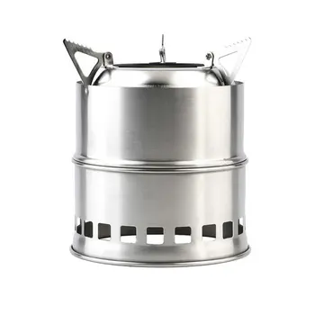 HW2016  Outdoor Portable Wood Backpacking Emergency Survival BBQ Camping Stove camping equipment