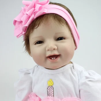 22 Inch 55cm Silicone Soft Reborn Baby Doll Handmade Baby Newborn Lovely Babies Girl Kids Birthday Xmas Gift