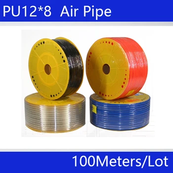 PU tube 12*8mm air pipe to air compressor pneumatic component red 100m/roll