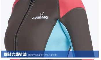 1.5mm Women Wetsuit Jacket Thermal Winter Swimming Diving Surfing Tops SCR Neoprene Front Zipper