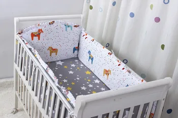 Promotion! 6/7PCS Crib Bedding Set Of Unpick And Wash Baby Bedding Set Bed Sheets Pillow,120*60/120*70cm
