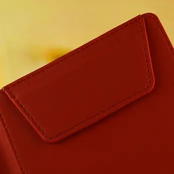 Red Coffee Bar Money Receipt Cover Retro PU Leather Can Made In Genuine Leather Restaurant Service Accept OEM Order
