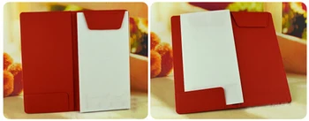 Red Coffee Bar Money Receipt Cover Retro PU Leather Can Made In Genuine Leather Restaurant Service Accept OEM Order
