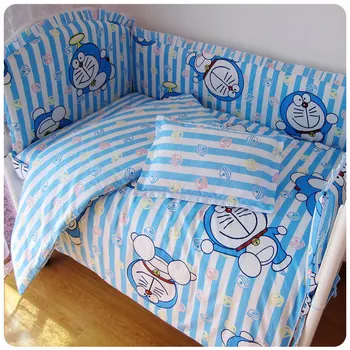 Promotion! 6PCS Safari Friends Nursery Baby Bedding Set Sale  (bumper+sheet+pillow cover)