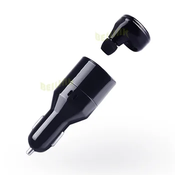 Car Bluetooth earphone & Car Charger and Car Phone Charger 2 in 1