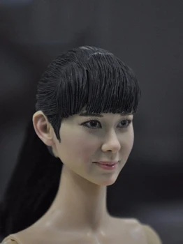 Popular TOYS 1/6 Asia Girl Black Long Hair Female Head Sculpts No.15-25 CY GG Model Toys For 12