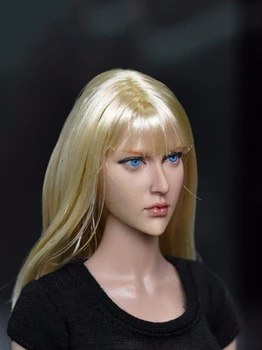 1/6 Blond Hair Female Head Sculpts Model Toys Popular Girl Head Carving 13-90 For 12